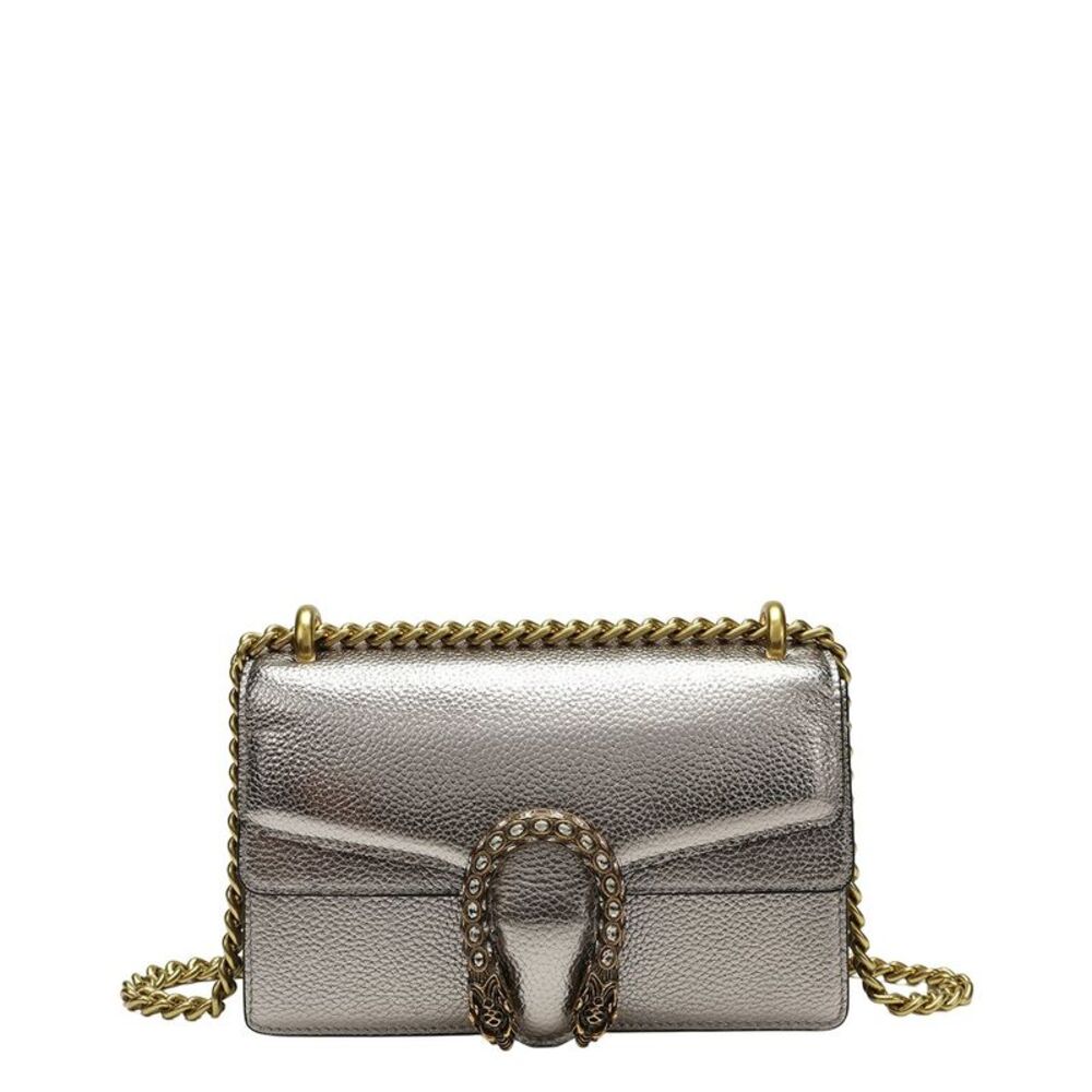 Tiffany & Fred Paris Crystal Dragon Leather Crossbody, Grey